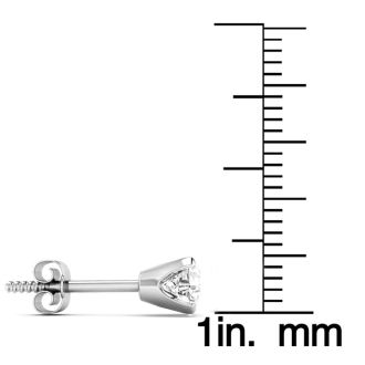 Nearly 1 Carat Diamond Stud Earrings In 14 Karat White Gold