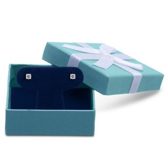 0.28 Carat Colorless Diamond Earrings In 14 Karat White Gold