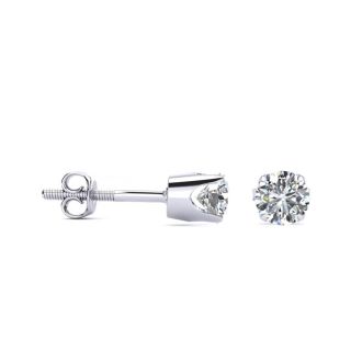 0.30 Carat Diamond Stud Earrings In 14 Karat White Gold