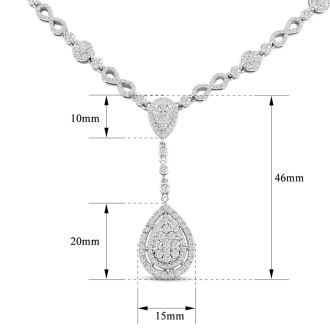 14 Karat White Gold 6.77 Carat Handmade Diamond Necklace. SuperJeweler's Newest Incredible Fine Jewelry Statement Piece