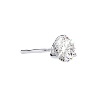 1 1/2 Carat Diamond Stud Earrings In Martini Setting 14 Karat White Gold