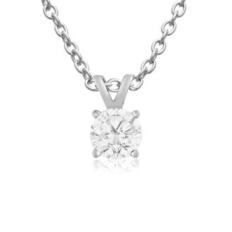 Nearly 1/4ct Diamond Solitaire Necklace With Free Chain.  Fiery Diamond At An Incredible Value! 