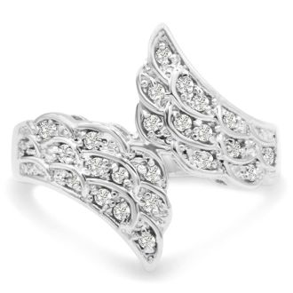 1/3 Carat Diamond Angel Wings Ring.  Incredibly Popular. Sells Out Fast!