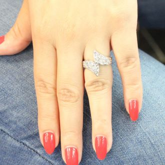 1/3 Carat Natural Diamond Angel Wing Ring