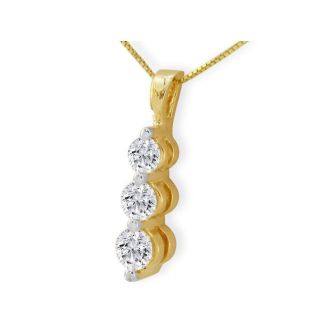 Brand New Incredible Deal. 2 Carat Colorless Diamond Snowman Necklace in 14k Yellow Gold. Limited Quantity