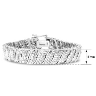 1 Carat Diamond Wave Bracelet, 7 Inches. Sold Out In 1 Day And Finally Back In Stock!