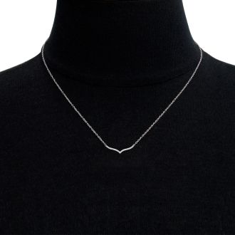 19 Natural Diamond Curved V Necklace, 17 Inches. Such a Beautiful Style!!! 