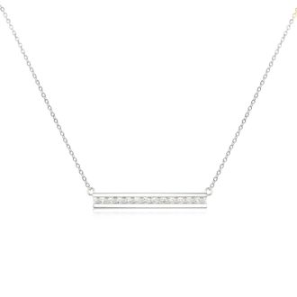 0.13 Carat Diamond Bar Necklace, 17 Inches. Really Beautiful Brand New Style, Fantastic Price!