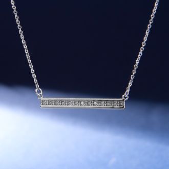 0.13 Carat Diamond Bar Necklace, 17 Inches. Really Beautiful Brand New Style, Fantastic Price!