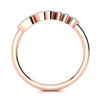 Personalized Diamond Name Ring In 14K Rose Gold - 3 Letters, 1/5cttw