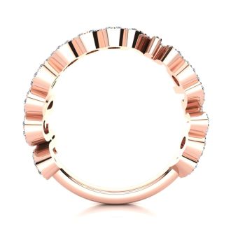 Personalized Diamond Name Ring In 14K Rose Gold - 9 Letters, 0.60cttw