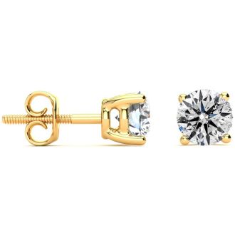 Long post diamond stud earrings clearance