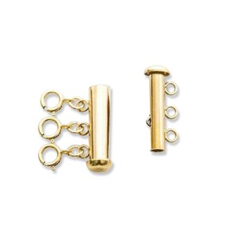 Yellow Gold Tone Layer Necklace Clasp For Up To 3 Necklaces!