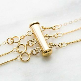 Yellow Gold Tone Layer Necklace Clasp for Up to 3 Necklaces by SuperJeweler