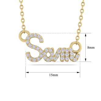 Personalized Diamond Name Necklace | Diamond Custom Name Necklace In