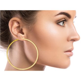 3 inch white gold hoop earrings top