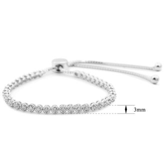 1/2 Carat Diamond Adjustable Bolo Slide Tennis Bracelet. Most Popular Diamond Bracelet!