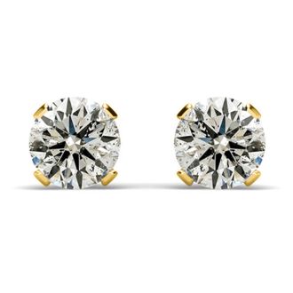 0.22 Carat Colorless Diamond Stud Earrings In 14 Karat Yellow Gold
