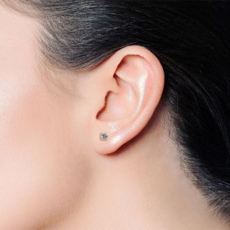0.22 Carat Colorless Diamond Stud Earrings In 14 Karat Yellow Gold