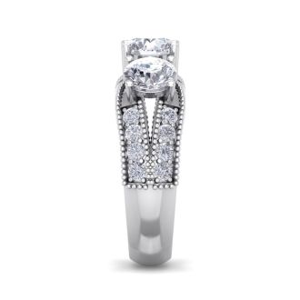 14 karat white gold 1/3 total weight natural multi diamond p