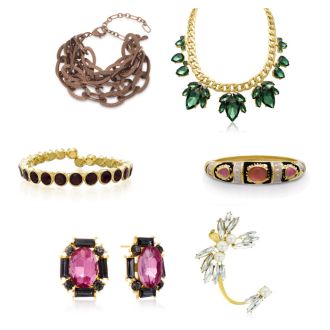 Statement Jewelry Gift Set Featuring 6 Pieces of Fashion Necklaces, Earrings and Bracelets
