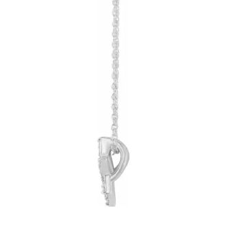 1/8 Carat Diamond Star of David Necklace In 14 Karat White Gold, 18 Inches