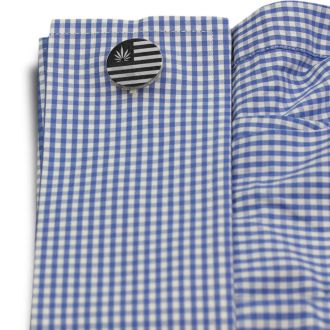 Octavius Cannabis Leaf Flag Cufflinks, Gunmetal