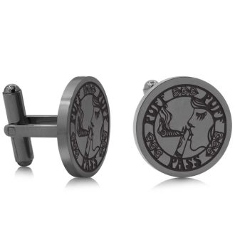 Octavius Puff Puff Pass Cufflinks, Gunmetal