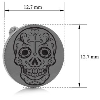 Octavius Skull and Cross Cufflinks, Gunmetal