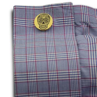 Octavius Skull Cufflinks, Yellow Gold