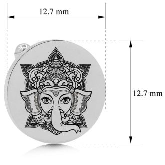 Octavius Ganesha Cufflinks, Silver