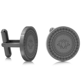 Octavius Chakra Cufflinks, Gunmetal