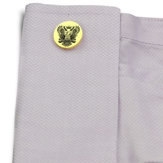 Octavius Bald Eagle Cufflinks, Yellow Gold