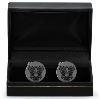 Octavius Bald Eagle Cufflinks, Gunmetal