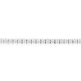 2.30 Carat Diamond Mens Tennis Bracelet In 14 Karat White Gold, 8 Inches