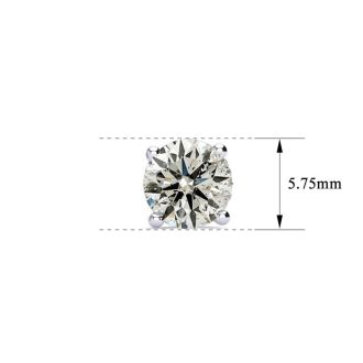 1.55 Carat Colorless Diamond Stud Earrings 14 Karat White Gold. Really Amazing Superwhite Diamonds At An Incredible Price!