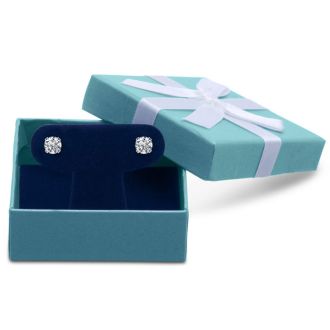 1.10 Carat Colorless Diamond Stud Earrings In 14 Karat White Gold. Very Rare Size, Amazing Price!