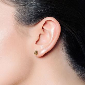 1 1/2 Carat Pear Shape Citrine Stud Earrings In 14K Yellow Gold Over Sterling Silver