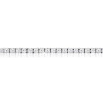 3 2/3 Carat Diamond Mens Tennis Bracelet In 14 Karat White Gold, 8 1/2 Inches