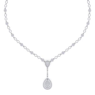 14 Karat White Gold 4.33 Carat Diamond Necklace