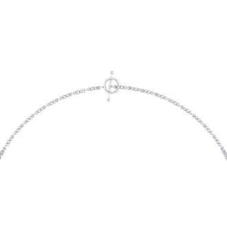 14 Karat White Gold 4.33 Carat Diamond Necklace