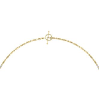 14 Karat Yellow Gold 4.33 Carat Diamond Necklace