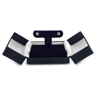 Nearly 3/4 Carat Colorless Diamond Stud Earrings In 14 Karat White Gold