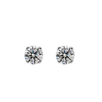 Diamond Stud Earrings | Nearly 1/2 Carat Colorless Diamond Stud ...