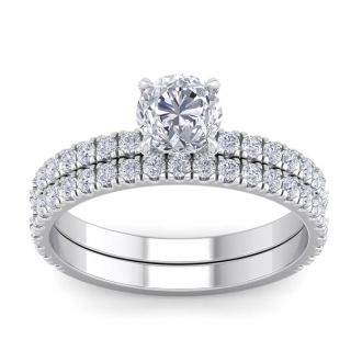 2 Carat Round Shape Diamond Bridal Set In Platinum
