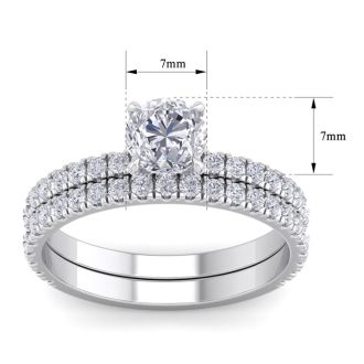 2 Carat Round Shape Diamond Bridal Set In Platinum