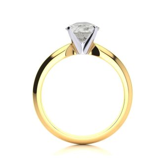 1 1/2 Carat Diamond Solitaire Engagement Ring In 14K Yellow Gold