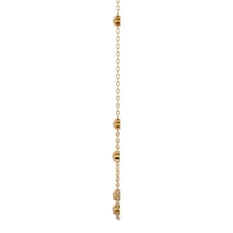 14 Karat Yellow Gold 1 Carat Diamonds By The Yard Necklace, 16-18 Inches