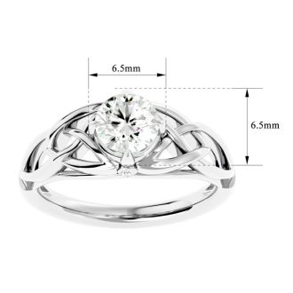 1 Carat Celtic Love Knot Diamond Engagement Ring In 14 Karat White Gold