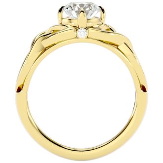 1 Carat Celtic Love Knot Diamond Engagement Ring In 14 Karat Yellow Gold